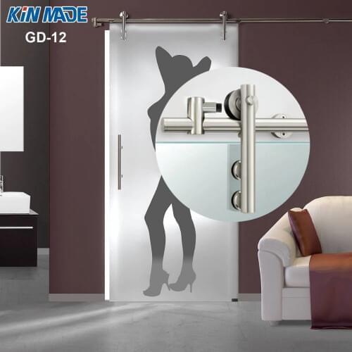 KINMADE GD-12 Stainless Steel 304 Glass Sliding Door Full Set Hardware (Satin Finish)