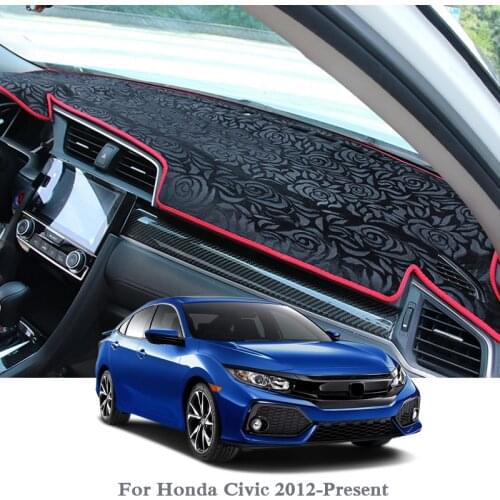 Car Styling Dashboard Avoid Light Pad Instrument Platform Cover Mat Rose For Honda CIVIC 2012-Present LHD&RHD Anti-dust Pads