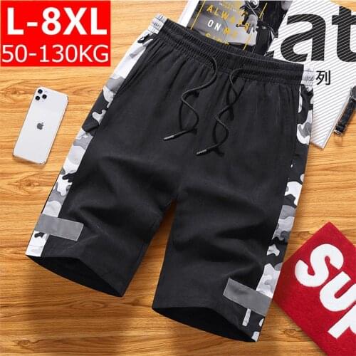 L-8XL Cotton Streetwear Men Shorts Summer Casual Korean Fashion Shorts for Men Drawstring Short Pants Oversized Clothing Fitness