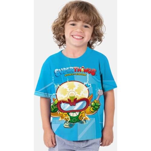 Summer Children Super Zings Series 7 T-shirt Kids Superthings 3D T Shirts Boys Girls Teens Cartoon Anime Tshirt Toddler Tees