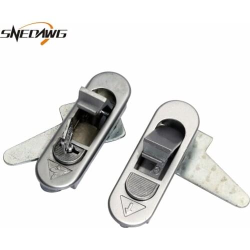 MS610 Zinc Alloy Plane Lock with Key 83.5x26.5mm Industrial Distribution Box Plane Lock Safety Mailbox Flat Steel Cabinet Lock