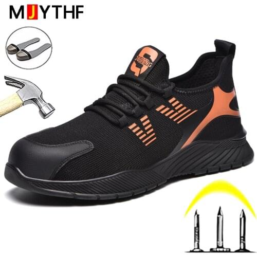 Male Standard Steel Toe Cap Work Safety Shoes Anti-smash Anti-puncture Work Shoes Indestructible Industrial Shoes Work Boots