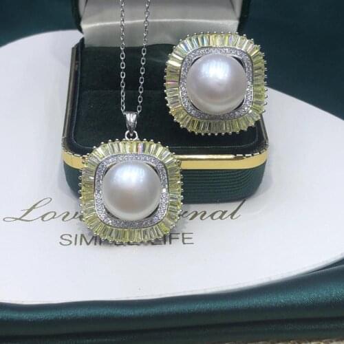 Hot 925 Sterling Silver Pendant and Ring Mountings Findings Base Jewelry Set Mounts Settings Parts for Pearls Beads Crystal