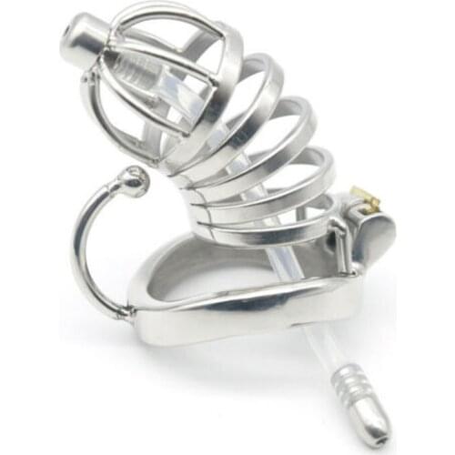 Stainless Steel Male Chastity Large Cage with Base ArcRing Devices C276-1 cock rings chastity