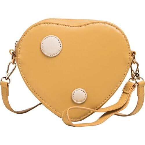 New Heart shaped Fashion Women Shoulder Bag PU Leather Womens Crossbody Bag Messenger Bags Heart shaped student bag ZX-098