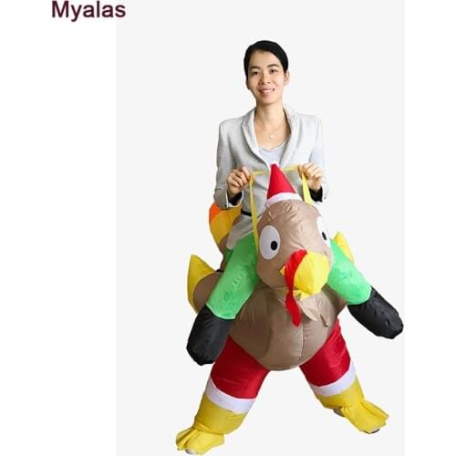 New Inflatable Turkey Costume For Christmas Gift Rooster Halloween Costume For Adult Christmas Costumes Cartoon Chicken Costume
