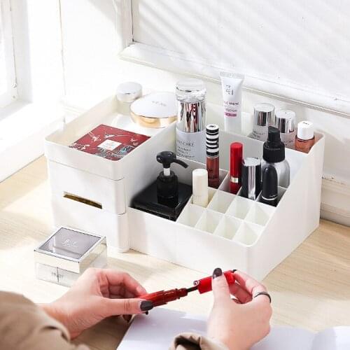 Makeup Organizer for Cosmetic Large Capacity Cosmetic Storage Box Organizer Desktop Jewelry Nail Polish Makeup Drawer Container