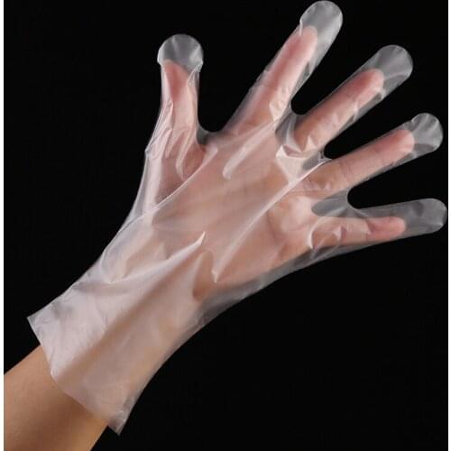 100PCS CPE Disposable Gloves House Cleaning Supplies Antistatic Plastic Gloves Kitchen Waterproof Accessories