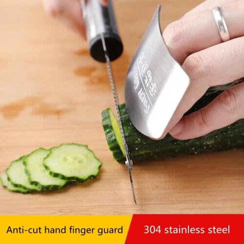 Stainless Steel Kitchen Accessories Vegetable Finger Guard Protector Gadgets For Personal Hand Safe Easy Cutting Cooking Tools