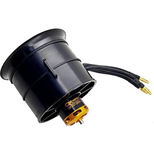 QX-Motor 70mm EDF 2.7kg Pull Force 2200KV 12-Blade Multi-Blade Fan Brushless Motor 6S CW CCW For RC Airplane Model RC Drone