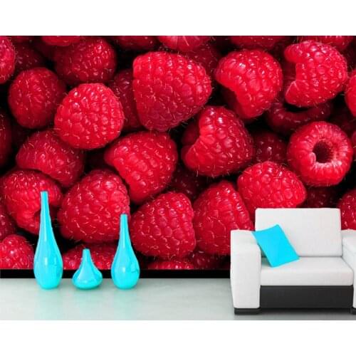 Raspberry fruit Food photo 3d wallpaper mural papel de parede ,living room kitchen wall papers home decor restaurant cafe bar