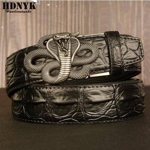 Factory Direct Animal Designer Belt for Men High Quality Leather Belts Male Fashion Retro Buckle Belt Men Strap