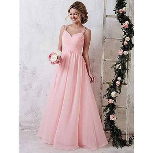 Bridesmaid Dresses Halter Chiffon Summer Country Garden Wedding Party платья для выпускного vestidos de fiesta فساتين السهرة