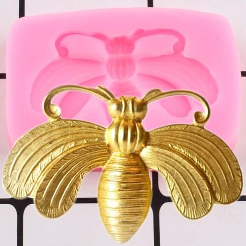 Bee Silicone Molds 3D Insect Fondant Cake Decorating Tools Chocolate Gumpaste Candy Polymer Clay Moulds