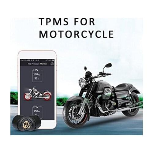 KUNFINE Motorcycle Bluetooth Tire Pressure Monitoring System TPMS Mobile Phone APP Detection 2 External Sensors