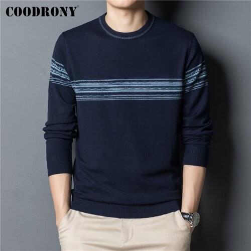 COODRONY Brand Autumn Winter New Arrival O-Neck Sweater Pullover Men Clothing Fashion Casual Soft Warm Cotton Wool Jersey C1365