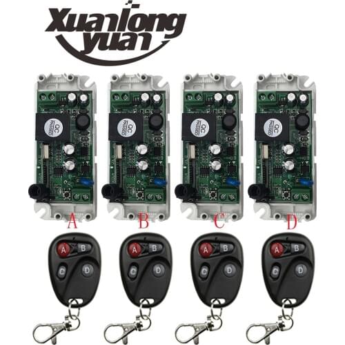 Xuanlongyuan 85V 110V 120V 220V 250V 1CH Radio Controller RF Wireless Relay Remote Control Switch Transmitter+Receiver shutters