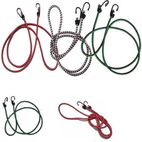 1 Stretch Elastic Bungee Cords Hooks Bikes Rope Tie Luggage Car Strap Roof Rack