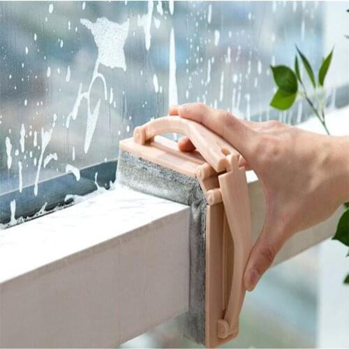 1PC Multifunctional sponge wiper handle cleaning brush foldable drain sponge bathroom bathtub brush kitchen tile cleaning brush