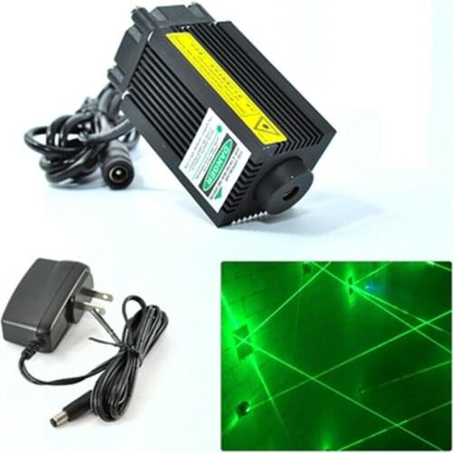 100mw Green Laser Lights 532nm Laser Module Focus Dot Room Escape 12V Driver Fan