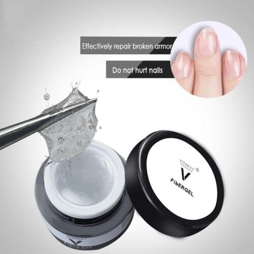 15/5ml Nail Repair Gel Fiber Extension Gel For Broken Nail Quick Building UV Gel Varnish Nail Tips Fiberglass Extension TLSM1