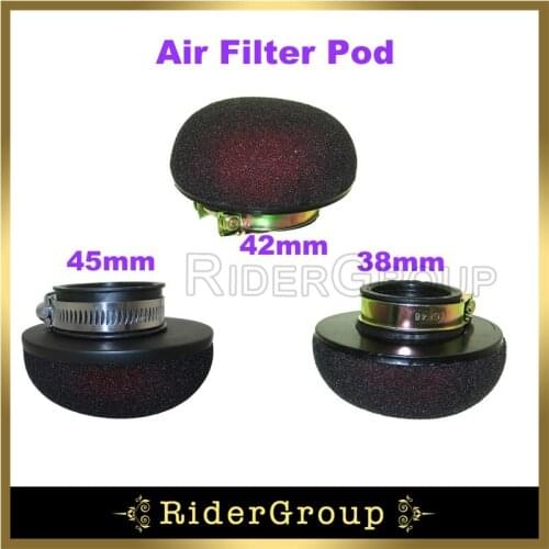 38mm/42mm/45mm Air Filter Pod For Pit Dirt Bike ATV Quad Go Kart Cart Buggy