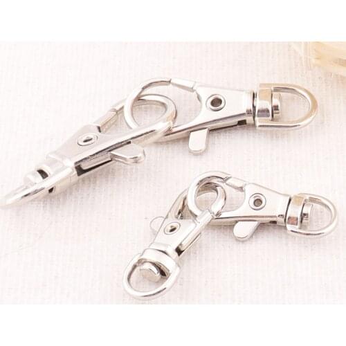 50 PCS Silver Color Lobster Swivel Clasps Bag Purse Strap Hook Handbag Hook Swivel Snap Purse hook 8mm/6mm