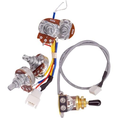 A500K B500K Potentiometer Pots w/ 3 Way Selector Toggle Switch for Electric Guitar Accs
