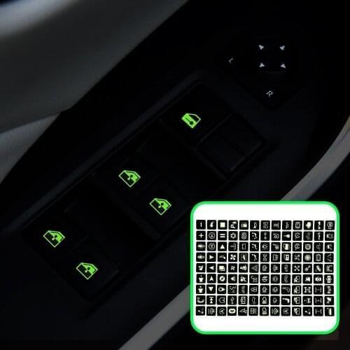 Car Luminous Sticker Multi-function Button Sticker for CITROEN C1 C2 C3 C4 XSARA PICASSO PEUGEOT 106 107 206 207 307