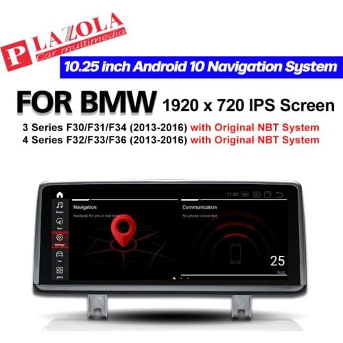Car Multimedia Player 10.25" For BMW 3 Series F30 F31 F34 4 Series F32 F33 F36 2013-2016 NBT Android 10 Navi CarPlay Autoradio