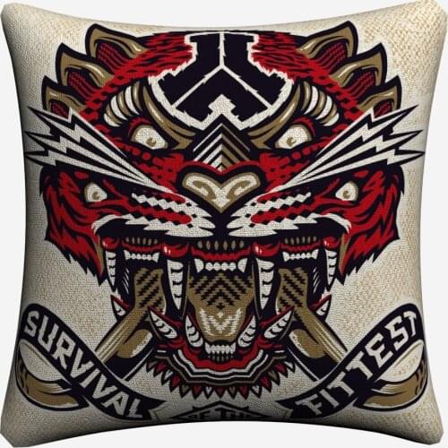 Defqon 1 Music Band Fashion Decorative Pillow Covers For Sofa Home Decor Linen Cushion Case 45x45cm Throw Pillowcase