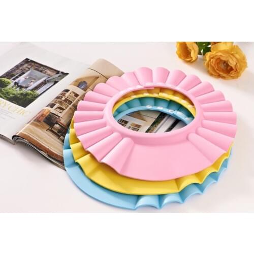 Baby Adjustable Shower Cap Bath Waterproof Caps Hat Child Kid Children Wash Hair Shield Hat Hot New