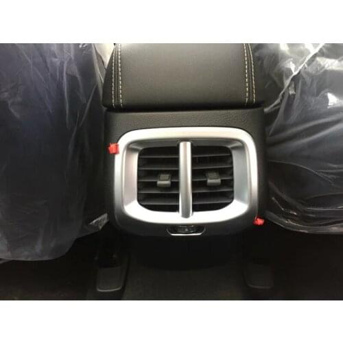 For Jeep Cherokee 2014 2015 ABS Chrome Armrest Box Air Vent Cover Rear Seat Air Outlet Frame Internal Car Accessories