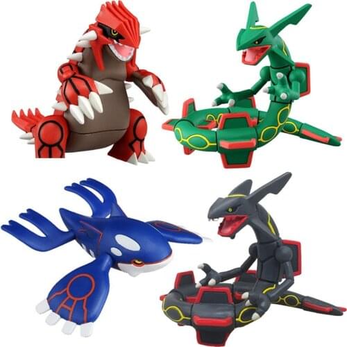Cartoon Sun and Moon Kyogre Groudon Rayquaza Action Figure Dolls Toys Anime Pokemoned Figure Toy Mega Rayquaza Collection Gifts