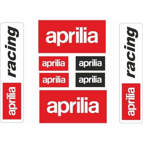 Aprilia Motorcycle Decals Stickers Bike Factory Graphic Set Vinyl Logo 8 Pcs