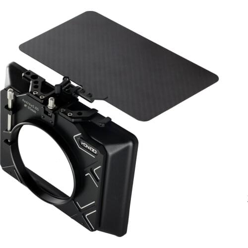 HONTOO 4*4 / 4*5.65 Carbon Fiber Matte box (Clamp on) Lightweight w/ 95mm, 86mm, 74mm 72mm 67mm lens adapter ring forBMPCC 4K A7