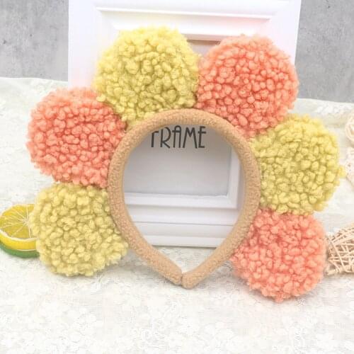 Korean Plush Cute Petal Flower Headband Wash Face Headband Party Birthday Gift Christmas Halloween Headband