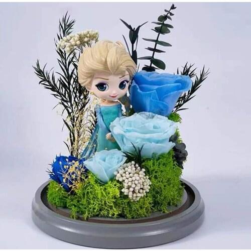 7.5 CM Frozen Aisha Anna Q Version Birthday Cake Toy Decoration Alice Tinker Bell Rapunzel Action Doll Toy Gift