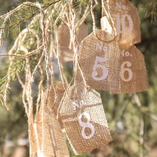 DIY Wedding Party Linen Card Flag Digital Pull Flag Natural Environmentally Friendly Linen Decorations
