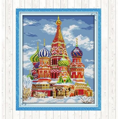 The Arab Palace 11CT 14CT Cross Stitch Set Embroidery Handmade Needlework Package Cross Stitch Kit DMC Floss Kit Wall Home Decor