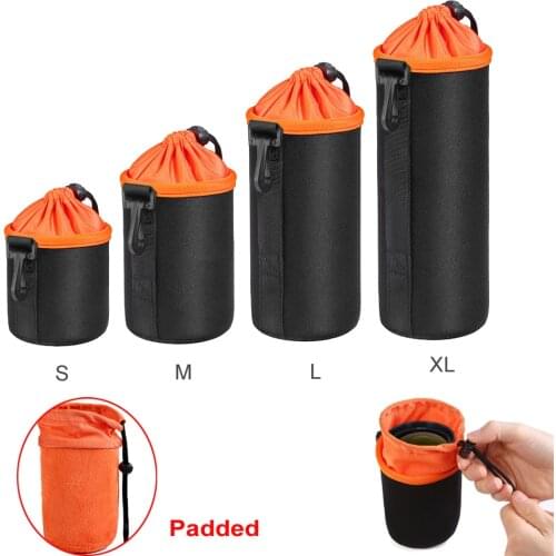 Neoprene Soft Waterproof Padded DSLR Camera Lens Bag Protector Case Pouch for Nikon Canon Sony Tamron Lens High Quality