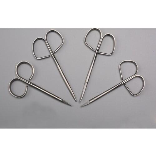 Eye peeling scissors Double eyelid beauty plastic tool Eye special cutting equipment Eye bag separation pointed elbow