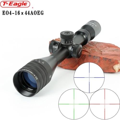 Hunting 4-16x44 Tactical Optic Cross Sight Green Red Illuminated Riflescope Hunting Rifle Scope Sniper Airsoft for Air Guns