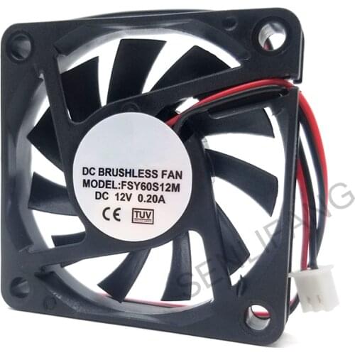 Original authentic for FONSONING FSY60S12M DC 12V 0.2A 60x60x10mm 2-wire Server Cooling Fan