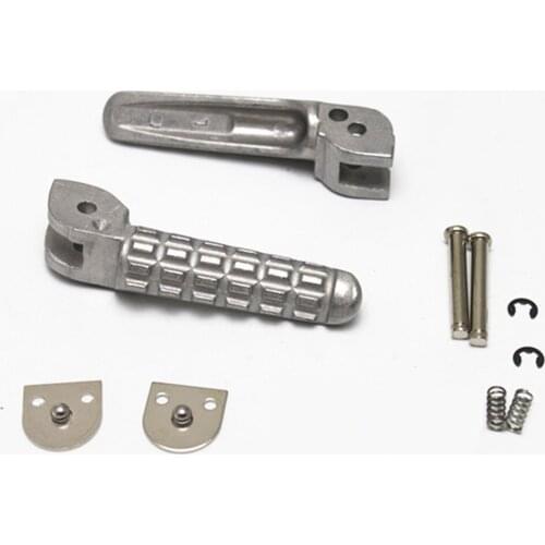 Pair Footrest Pedals Rear Rest Foot Accessory Motorcycle Part With Nuts Installation