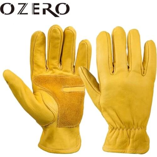 OZERO Motorcycle Gloves Leather Genuine Cowhide Motocross Motorbike Biker Racing Riding Hand Motor Moto Gloves Men Women 1016