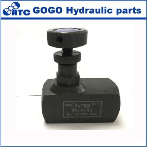 Governor flow control valve , Check restrictive valve LA type one-way throttle needle valve LA-H8L/H10L/H16L/H20L/H25L/H32L LA