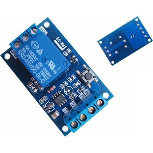 5V Single Bond Button Bistable Relay Module Modified Car Start and Stop Self-Locking Switch One Key