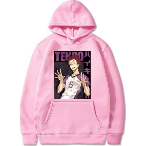 SUNOWE Funny Haikyuu Satori Tendou Anmie Hoodies Manga Volleyball Womens Long Sleeved Sweatshirts Streetswear Clothes Tops