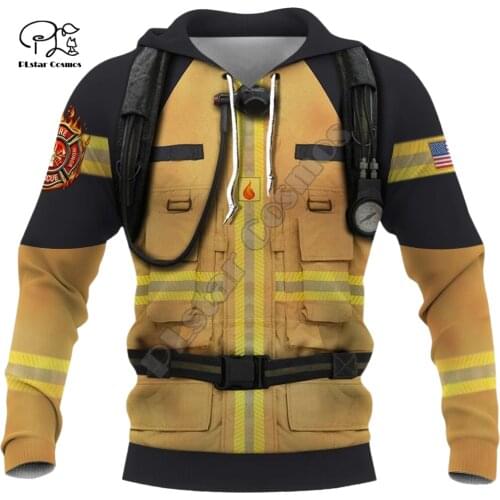 Men women Firefighter USA Flag Print 3d hoodies firemen jacket Sweatshirts zipper Unisex long sleeve Pullover tracksuit coat